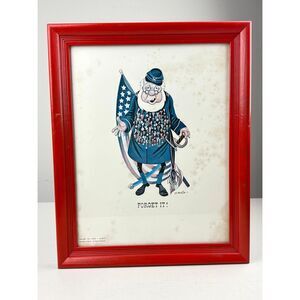 Vintage 1961 James F Martin Civil War Signed Framed Print Forget It! 11x14